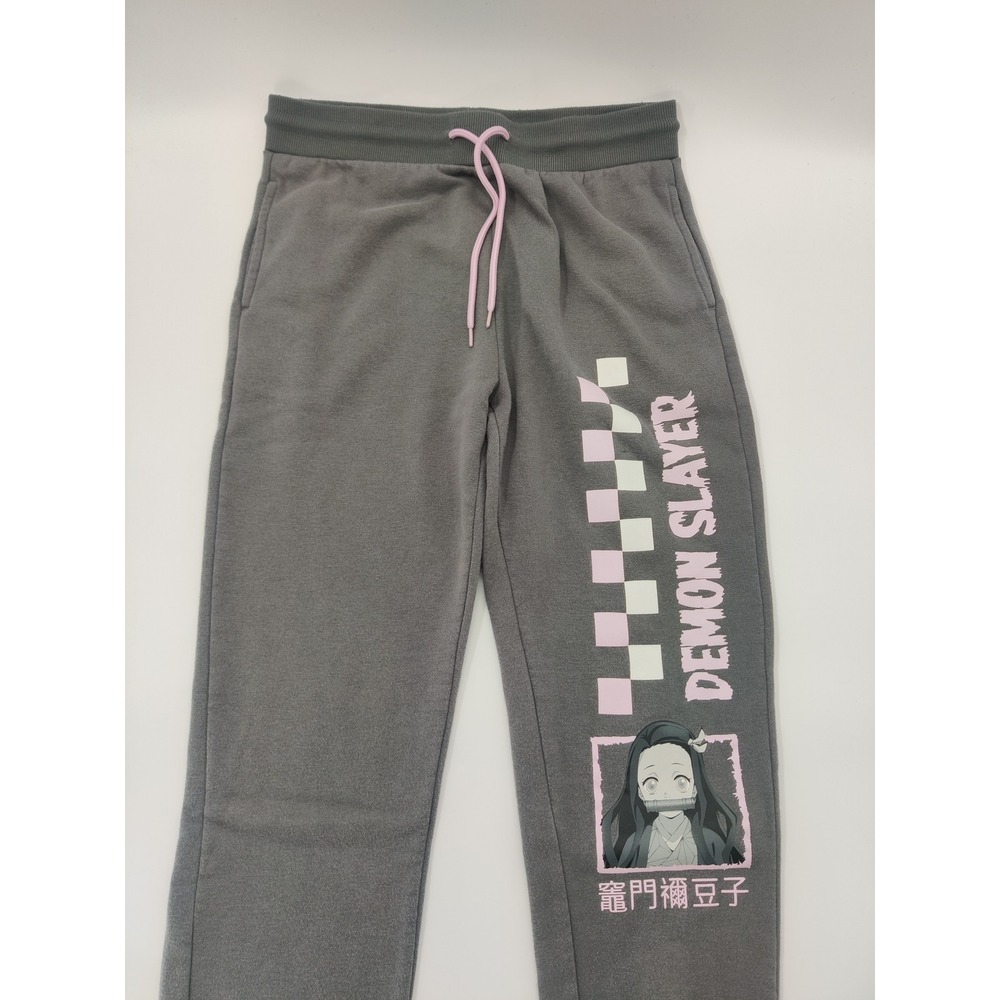 Demon Slayer Nezuko Kamado Charcoal Grey Joggers Mens Medium Anime Sweatpants‎